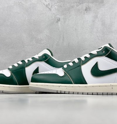200 Foreign Trade Edition Air Jordan 1 Retro Low Retro Sail White Green FQ7687-3