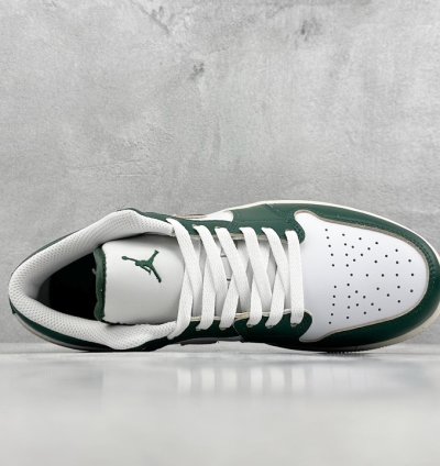 200 Foreign Trade Edition Air Jordan 1 Retro Low Retro Sail White Green FQ7687-3