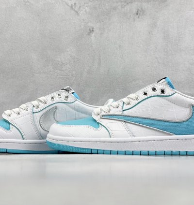 220 Travis Scott x Fragment x Air Jordan 1 Low TS joint inverted hook low-top sn