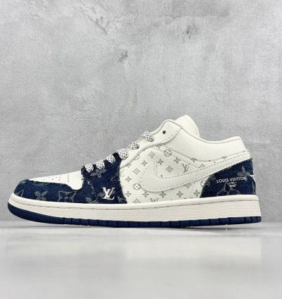 280 LV x Air Jordan 1 Low Denim Blue SJ9950-003 -