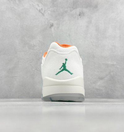 260 Kw version of Air Jordan 5 Low AJ5 Joe 5 corduroy white orange green CW4204-