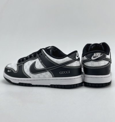 280 Nike SB Dunk Low x GUCCI white and black printed small hook SF1588-136 -