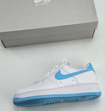 200 Nike Air Force 1 Low 07 University Blue White Blue FQ4296-100 -