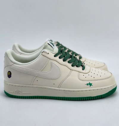 240 Nike Air Force 1 Low 07 x BAPE White Green Starry Sky FG6688-102 -