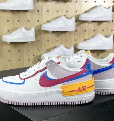 200 Nike WMNS Air Force 1 Shadow Beige Pale Ivory Air Force One Sneakers Splicin