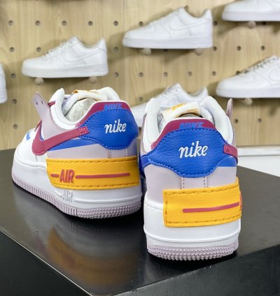 200 Nike WMNS Air Force 1 Shadow Beige Pale Ivory Air Force One Sneakers Splicin