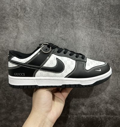 280 Gucci x Nike Dunk Low Dark Pattern Double G Black Hook