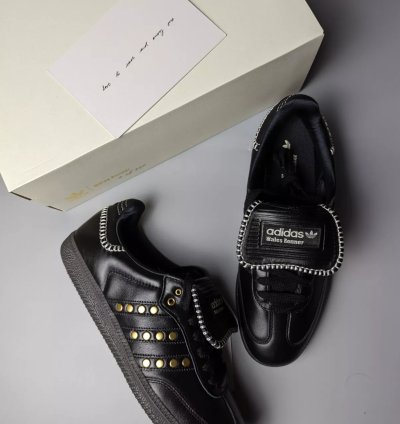adidas Shoes Wales Samba Studded Pack Black - IG4303