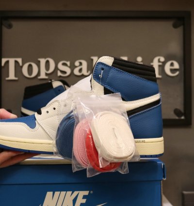 Fragment Design x Travis Scott x Air Jordan 1 Retro High OG 'Military Blue' DH3227-105
