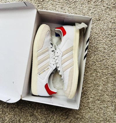 adidas Shoes Samba OG Classics White Red -  GY2544