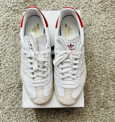 adidas Shoes Samba OG Classics White Red -  GY2544