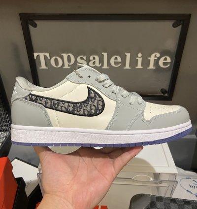 Dior x Air Jordan 1 Low 'Wolf Grey' CN8608-002