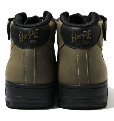 10 DS BAPE STA MILITARY MID Leather Suede Olive