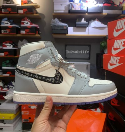 Dior x Air Jordan 1 High 'Wolf Grey' CN8607-002