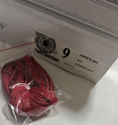 2009 BAPE Sta glitter leather red