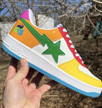 2013 Bathing Ape Baby Milo Multi Patent Leather Bapesta