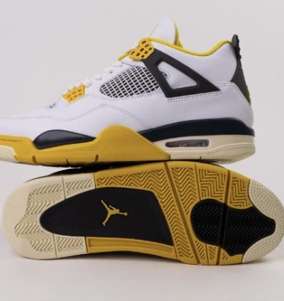 Mens Wmns Air Jordan 4 Retro Vivid Sulfur AQ9129 101