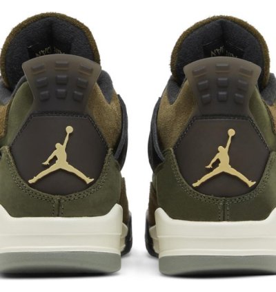 Mens Wmns Air Jordan 4 Retro SE Craft Olive FB9927 200 / FB9928 200