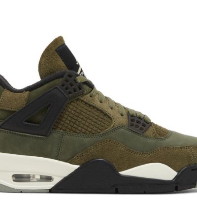 Mens Wmns Air Jordan 4 Retro SE Craft Olive FB9927 200 / FB9928 200