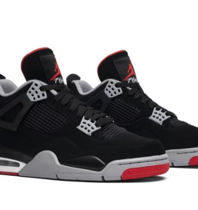 Mens Wmns Air Jordan 4 Retro OG Bred 2019 308497 060 / 408452 060