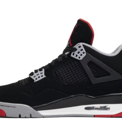 Mens Wmns Air Jordan 4 Retro OG Bred 2019 308497 060 / 408452 060