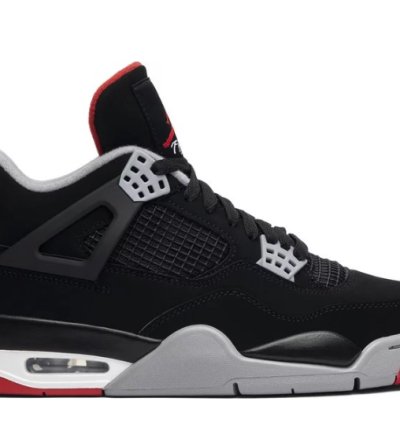 Mens Wmns Air Jordan 4 Retro OG Bred 2019 308497 060 / 408452 060