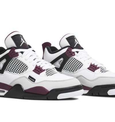 Mens Wmns Paris Saint-Germain x Air Jordan 4 Retro Bordeaux CZ5624 100