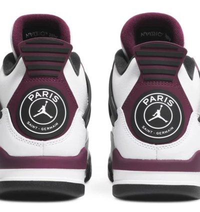 Mens Wmns Paris Saint-Germain x Air Jordan 4 Retro Bordeaux CZ5624 100