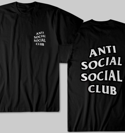Anti Social Social Club Classic Logo Black T Shirt