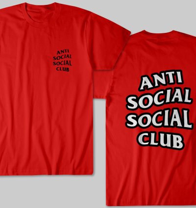 Anti Social Social Club Classic Logo Red T Shirt
