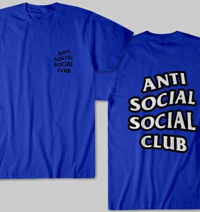 Anti Social Social Club Classic Logo Blue T Shirt