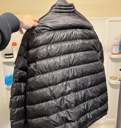 Black moncler puffer jacket