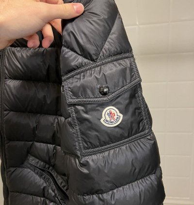 Black moncler puffer jacket