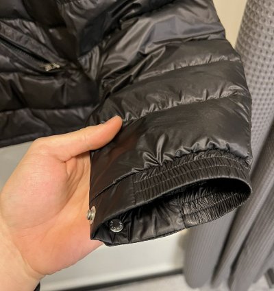 Black moncler puffer jacket