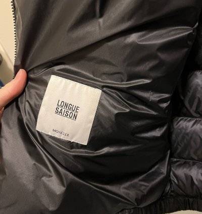Black moncler puffer jacket