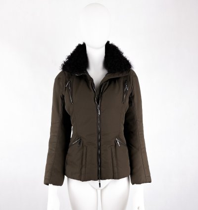 Moncler brown puffer jacket