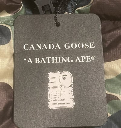 BAPE AND CANADA GOOSE CAMO PUFFER