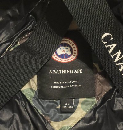 BAPE AND CANADA GOOSE CAMO PUFFER