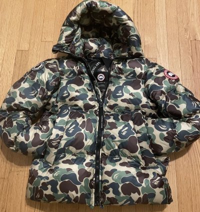 Bape Canada Goose ABC Camo Crofton Puffer Jacket
