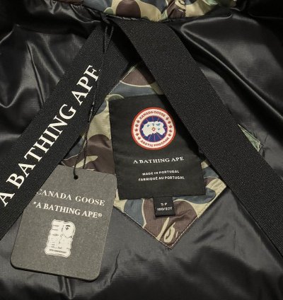 Bape Canada Goose ABC Camo Crofton Puffer Jacket