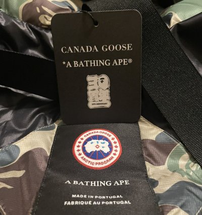 Bape Canada Goose ABC Camo Crofton Puffer Jacket