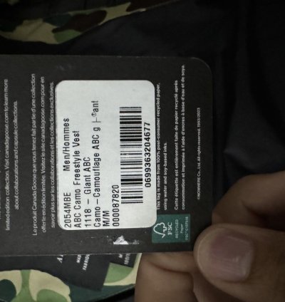 Bape Canada Goose Freestyle Camo Vest