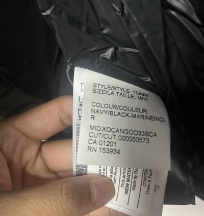Black Canada Goose Toronto Down Jacket Sz Medium