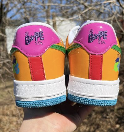 2013 Bathing Ape Baby Milo Multi Patent Leather Bapesta