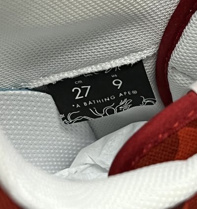 2018 Bape Color Camo Bapesta M2 Low Red White