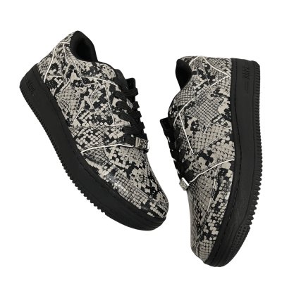 2020 Bape Bathing Ape Bapesta Low Snakeskin Grey Black