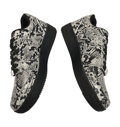 2020 Bape Bathing Ape Bapesta Low Snakeskin Grey Black