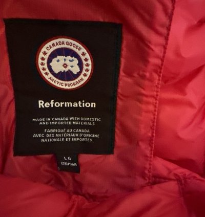 BOGO Canada Goose Reformation Mila puffer