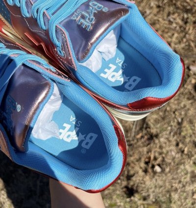 2021 Bathing Ape Metallic Red Blue Roadsta