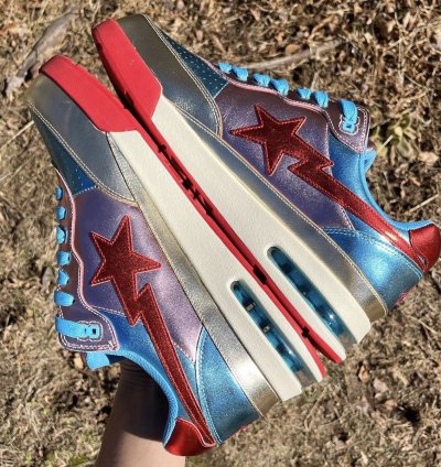 2021 Bathing Ape Metallic Red Blue Roadsta